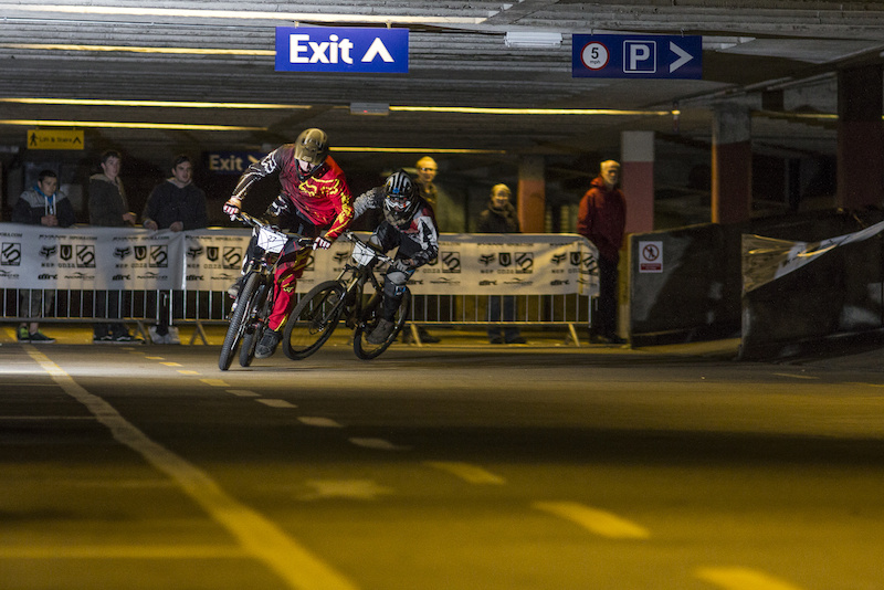 Poor show for the downhill boys not 1 in the top 5 during Evans Cycles Urban Dual at NCP Multstory Car Park Cardiff Wales United Kingdom. 28October 2012 Photo Charles Robertson