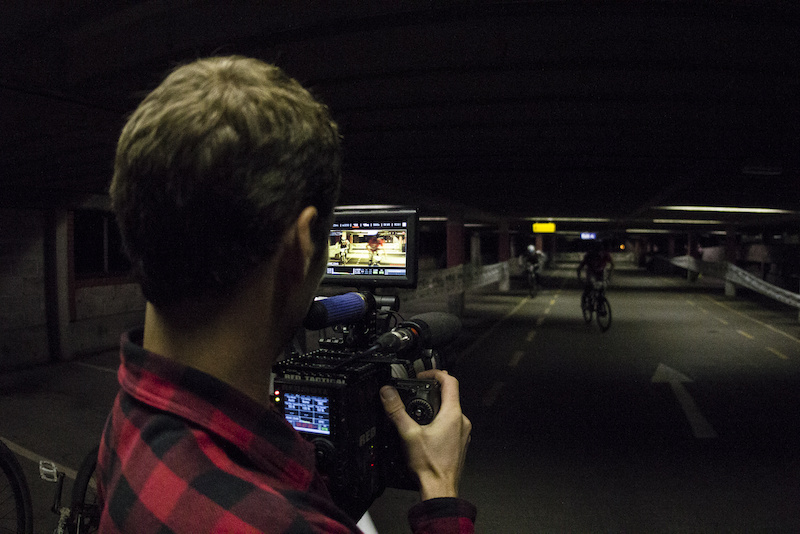 Considdering how ghetto the event location was there was some top flight media folks during Evans Cycles Urban Dual at NCP Multstory Car Park Cardiff Wales United Kingdom. 28October 2012 Photo Charles Robertson