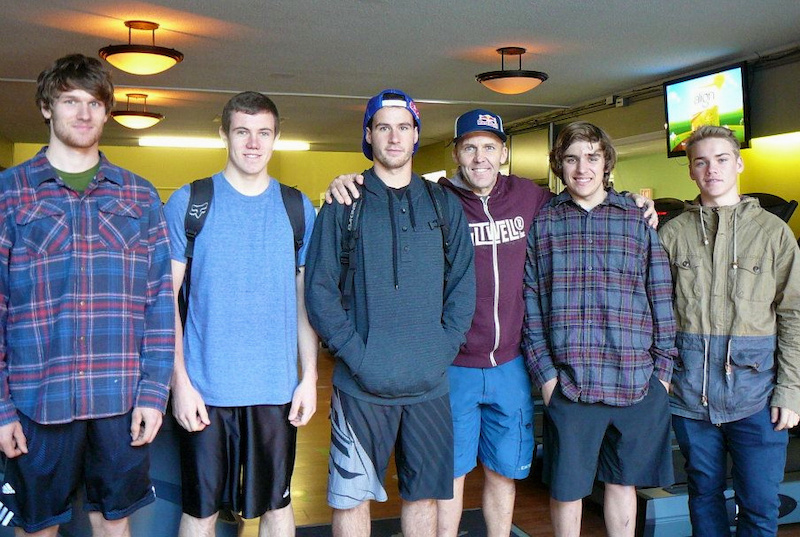 PerformX-trained athletes from left Bas van Steenbergen Mark Wallace Steve Smith trainer Todd Schumlick Mckay Vezina and Jayson Giorio.