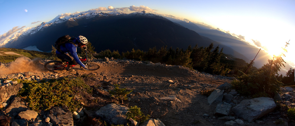 Richie showed me this awesome spot in whistler one minute before the sun disapper. thanks buddy