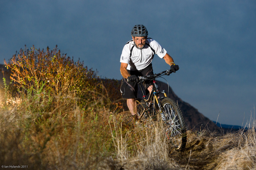 Richard Cunningham riding near San Diego