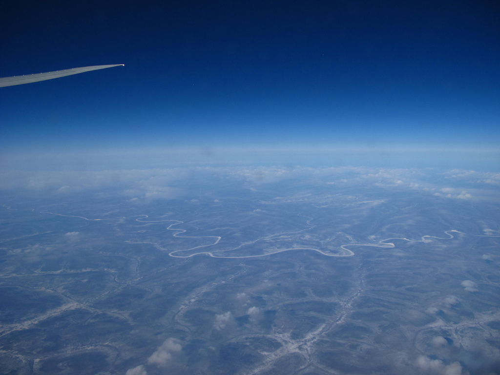 somewhere over Russia...
