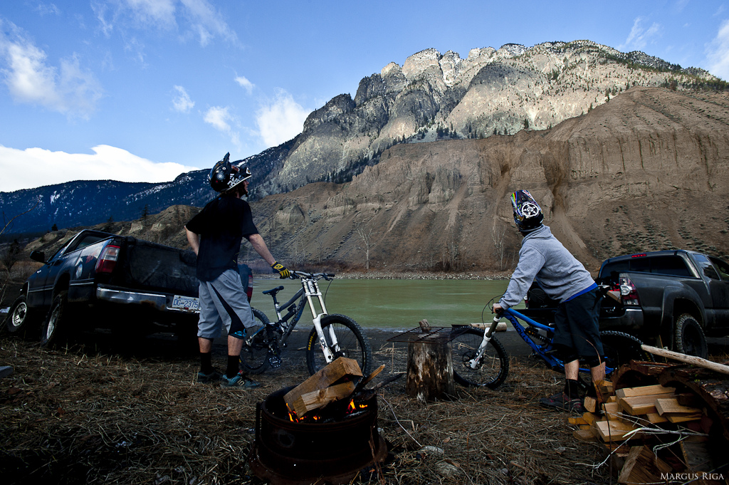 James Doerfling and Garett Buehler in Spences Bridge with Margus Riga.