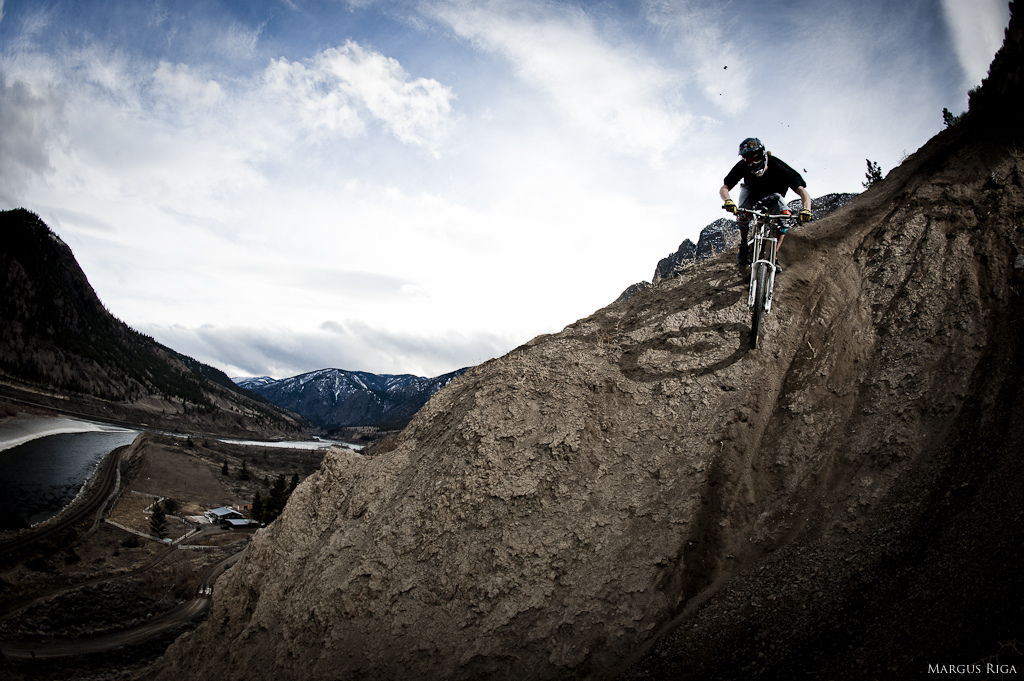 Garett Buehler in Spences Bridge with Margus Riga.