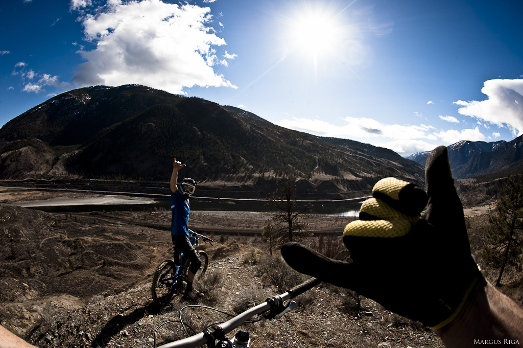 James Doerfling and Garett Buehler in Spences Bridge with Margus Riga.