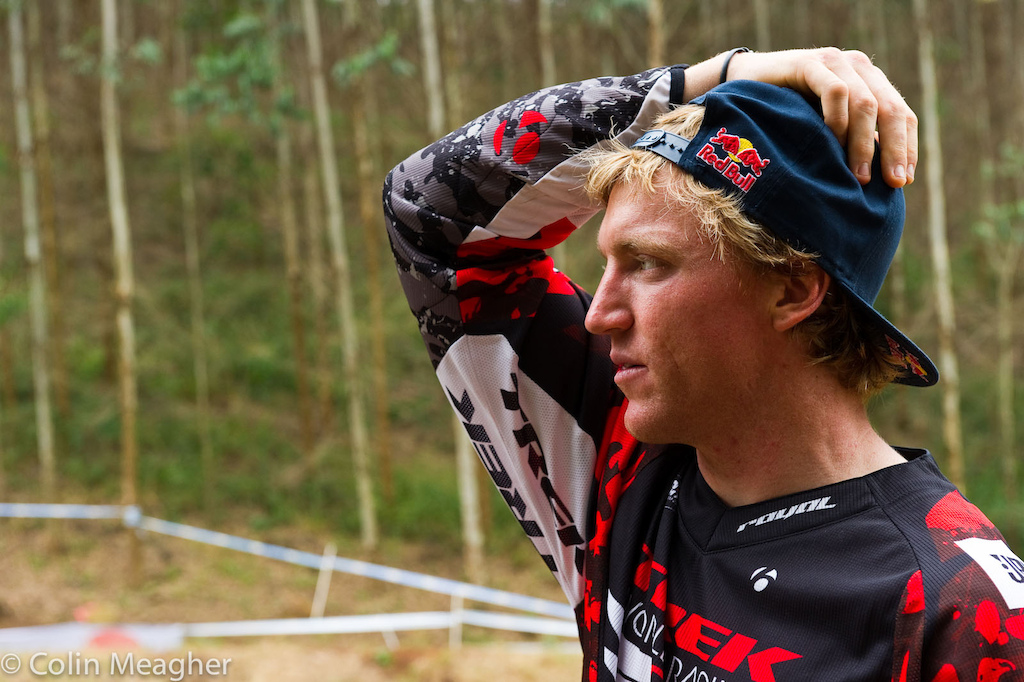 Aaron Gwin was down by .008 seconds in qualifying at the Pietermaritzburg UCI World Cup