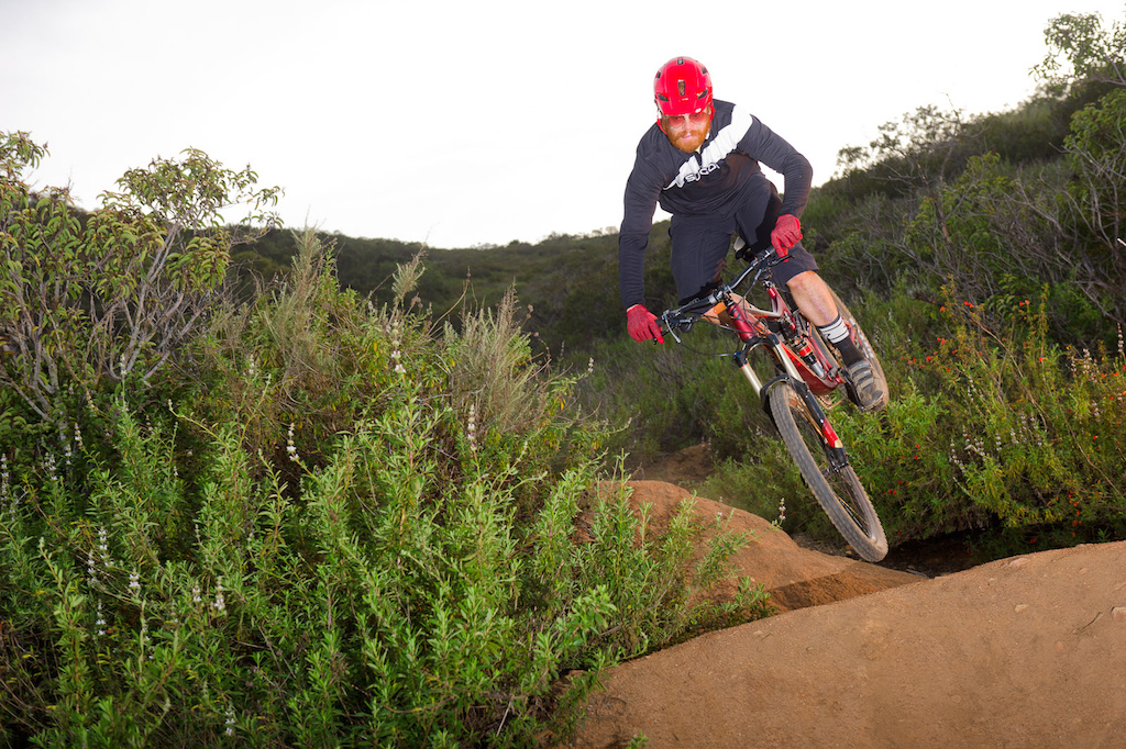 Ken Wood rides a Giant Reign during the Pinkbike All Mountain Bike Shoot Out