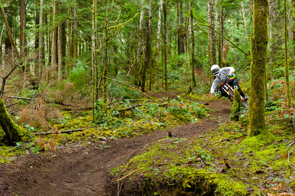 Holly Feniak rides her bicycle on the sunshine coast of BC