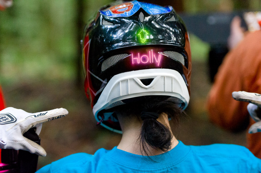 Holly Feniak rides her bicycle on the sunshine coast of BC
