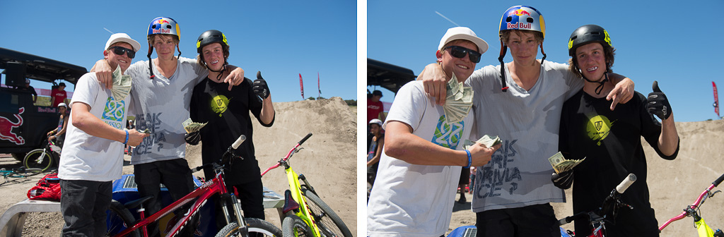 Podium at the Sea Otter Rain or Shine Jam