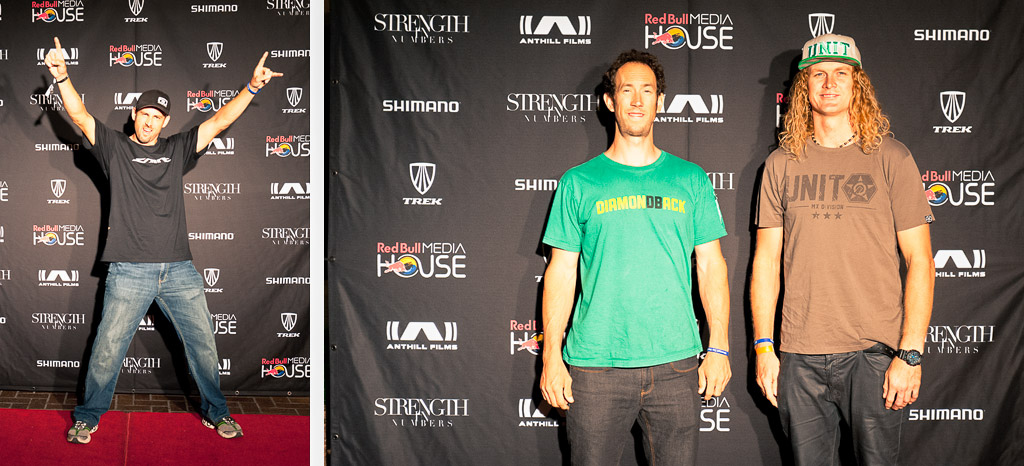Joe Lawwill Eric Porter and Kelly McGarry at the Strength in Numbers movie premier in Monterey.