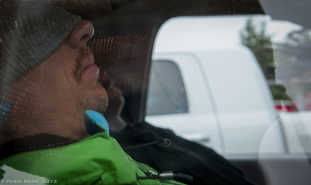Lars Sterberg and Duncan Riffle take a pre race nap. and Paris Gore - www.parisgore.com