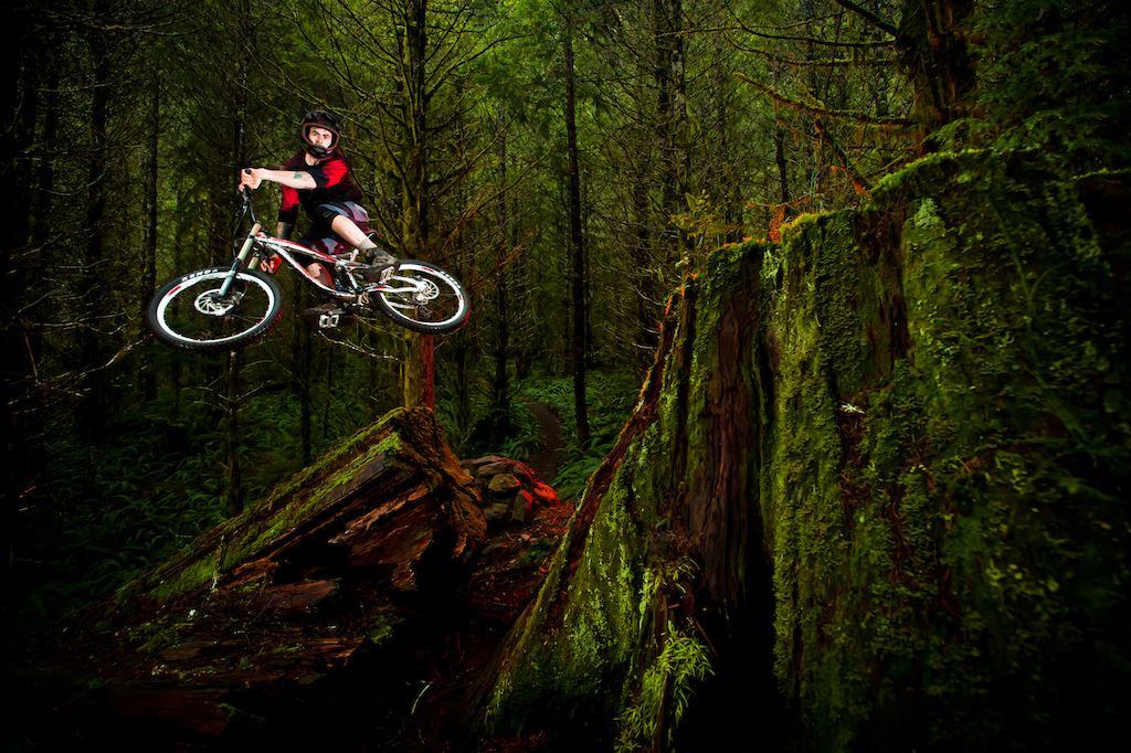 This is a photo I ve wanted for a few years but it just came together the day before the North Fork riding area was closed to mountain bikes. self-portrait 