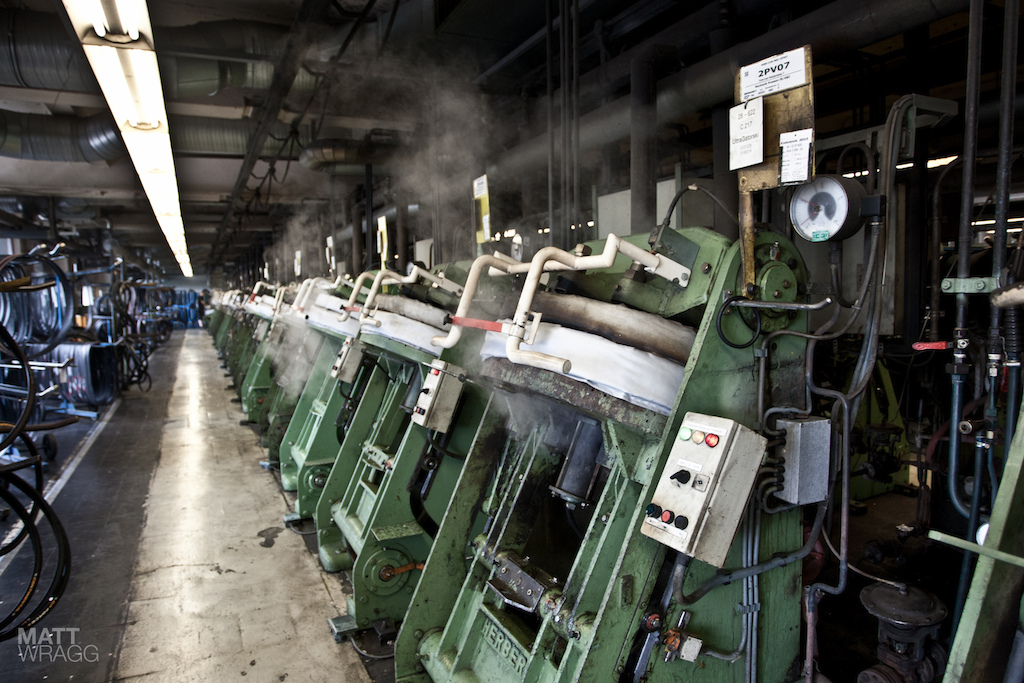 The presses at work.