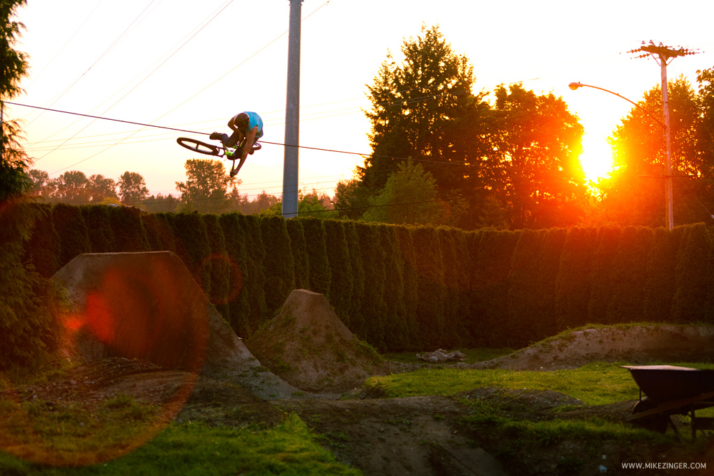 Brendan Howey riding his yard