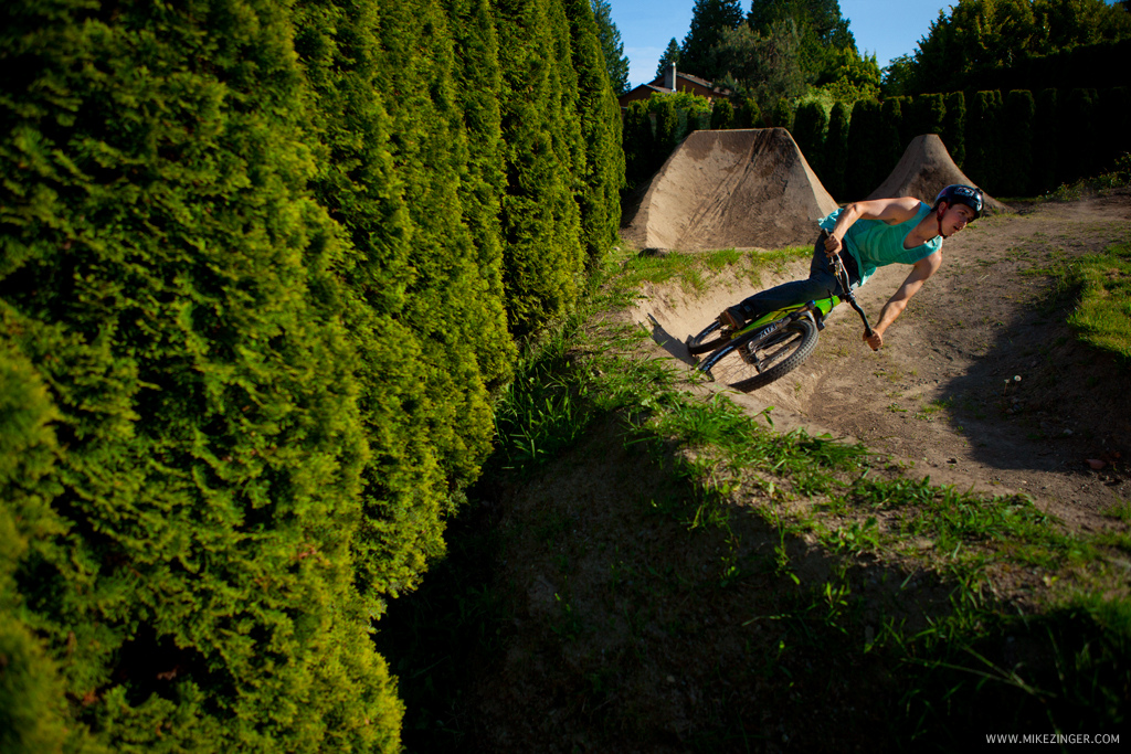 Brendan Howey riding his yard