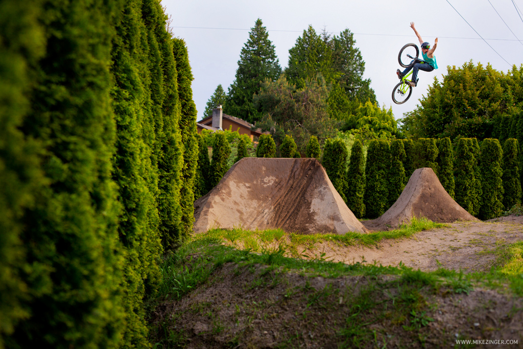 Brendan Howey riding his yard