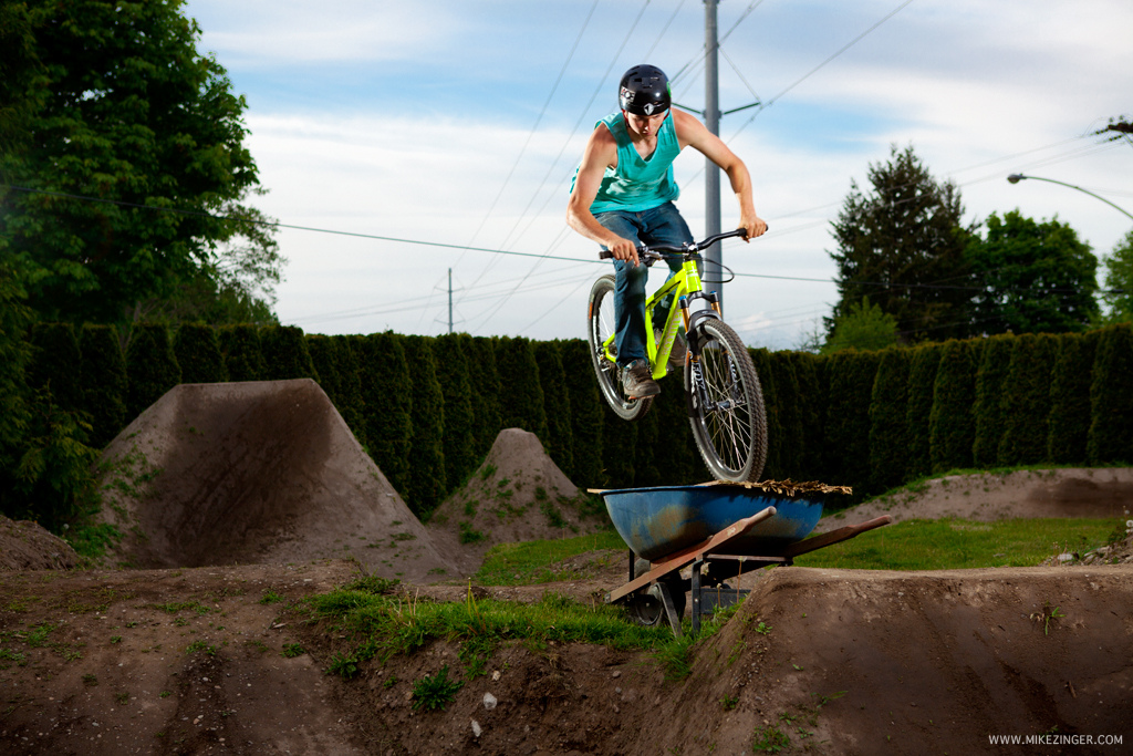 Brendan Howey riding his yard