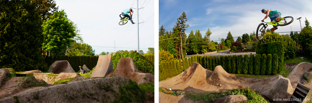 Brendan Howey riding his yard