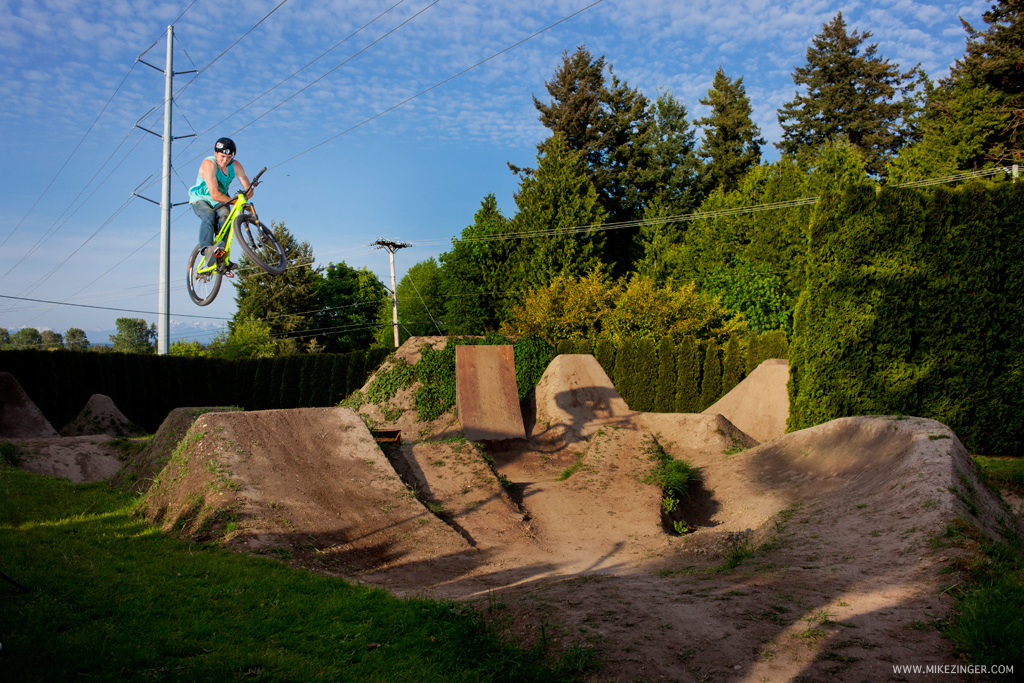 Brendan Howey riding his yard