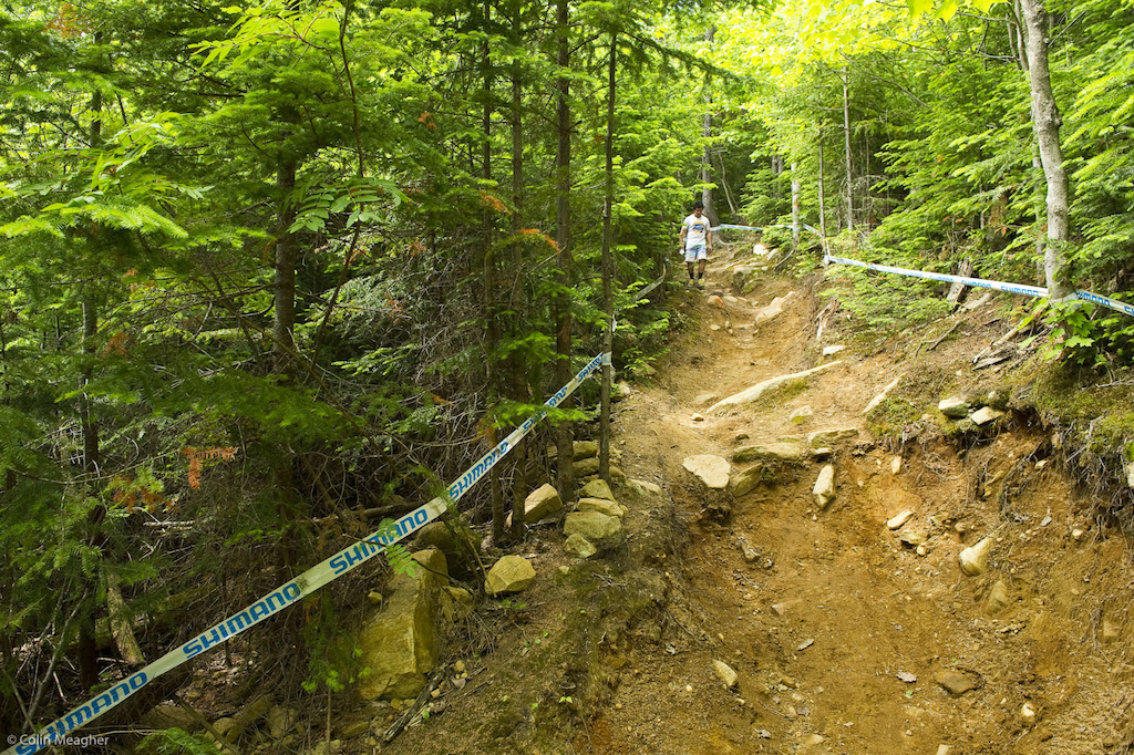 The last vestige of single track on the this beautiful monster of a track appears to finally be getting widened out by track designers. Even last year this line was so tight riders had to watch it a bit to keep from clipping bars. Now Not so much...