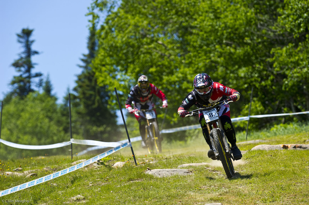For harder tracks like MSA it s not at all uncommon for riders to shadow each other in an effort to find the line. Cous-Cous following is a solid rider make no mistake but following an old dog like Mick Hannah will show your lines you never knew existed.