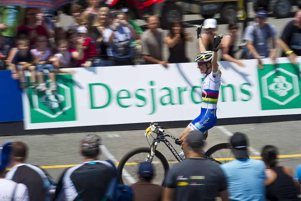 Winnner Catharine Pendrel takes home another W....