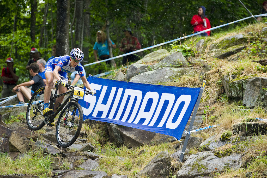 Georgia Gould took over for MHP midway up the main climb on the first lap and owned the front spot until about halfway through the last lap. That s when her body realized that the stifling humidy of MSA immediately after a rainstorm ain t like the dry heat back home and started cramping. Badly.