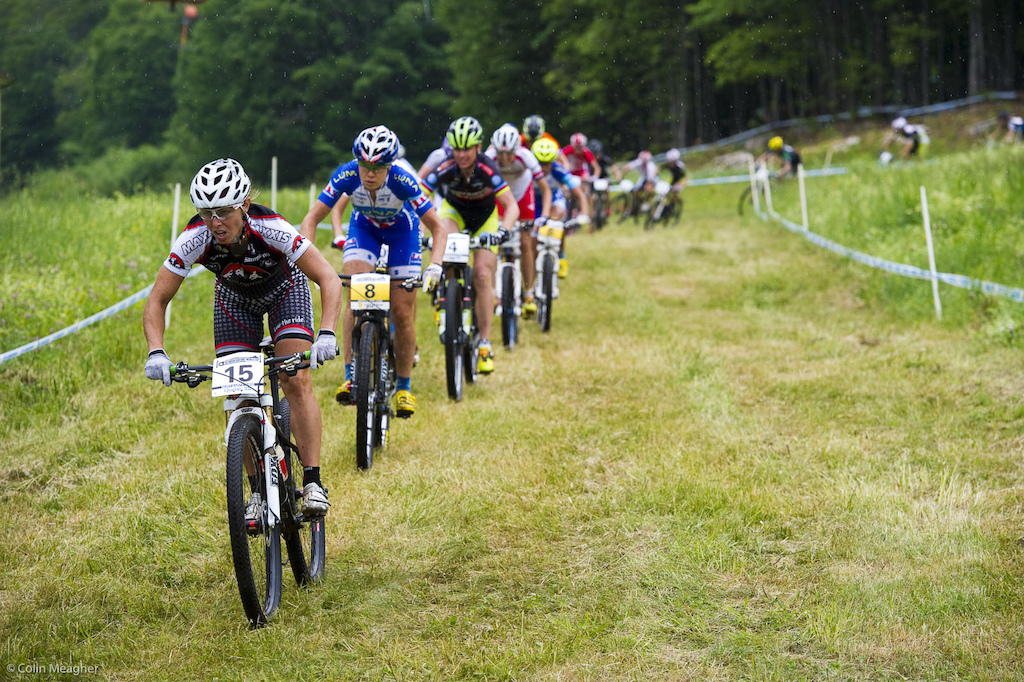 Marie Helene Premont was on home turf here--she lives less than 6km away from the track. Out of the gate like a shot out of a gun but unable to keep it up... but not blowing a gasket either she s too wily for that. She took home third on the day--her best World Cup showing this season.