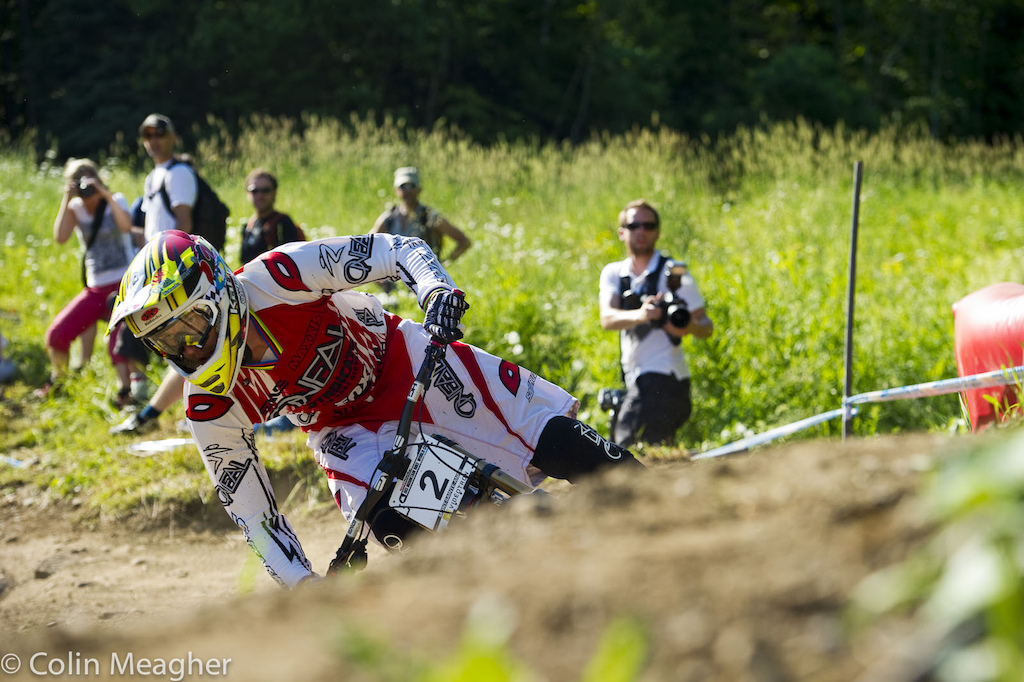 Almost. Gwin was square in his sights but it wasn t meant to be for Minnaar here at Mt St Anne. 1.307. But tantilizingly close.