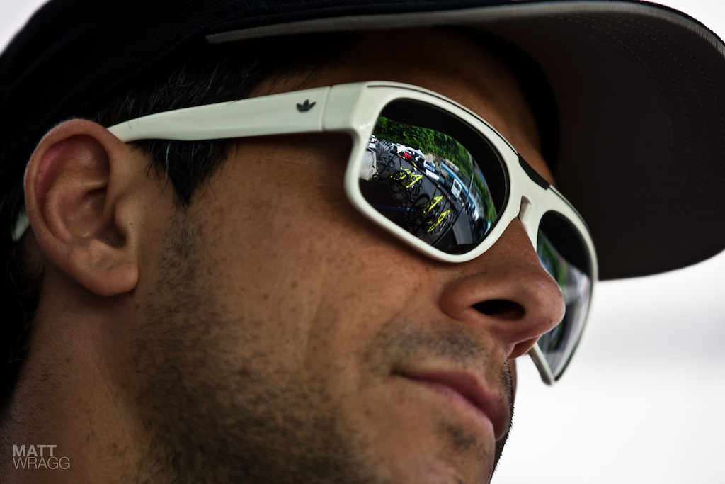 Keeping an eye on the bikes.