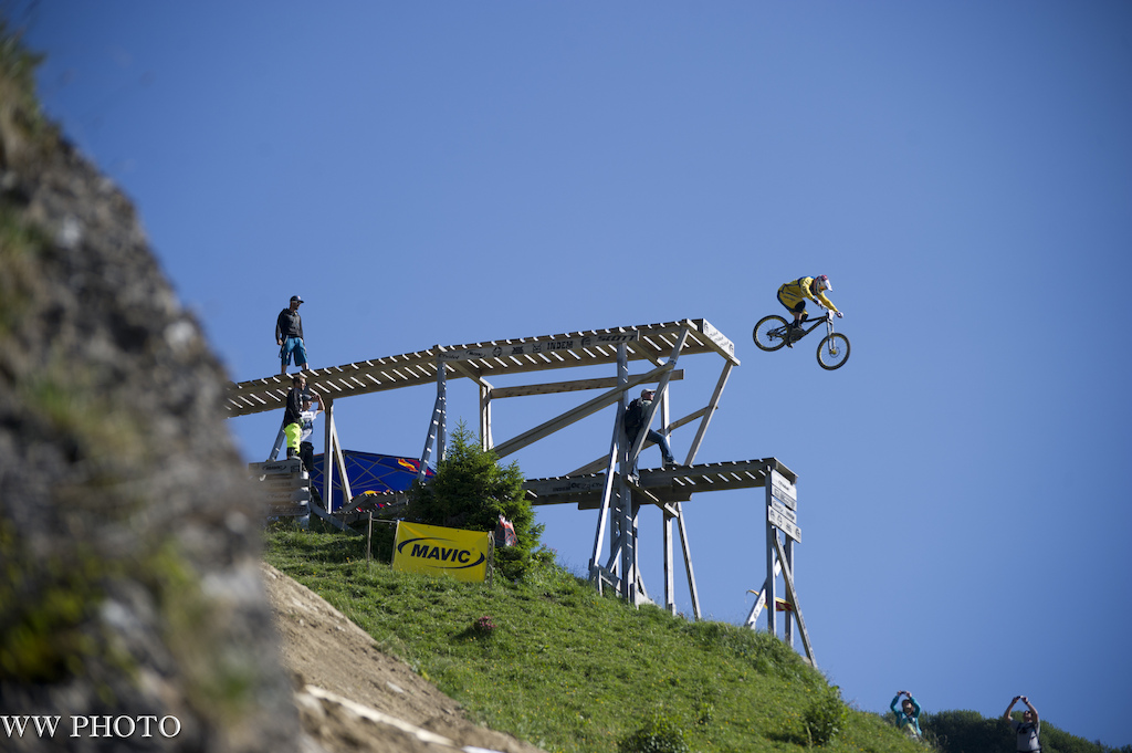 Strait dropping off the 11m drop at the start.