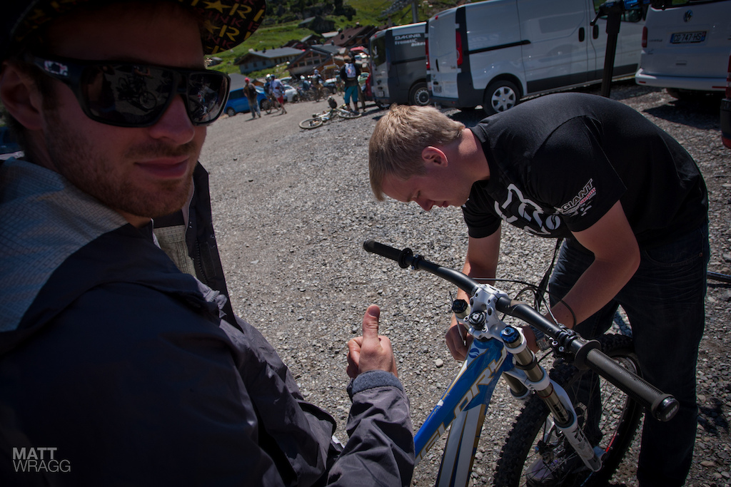 Getting some love from the factory mechanic.