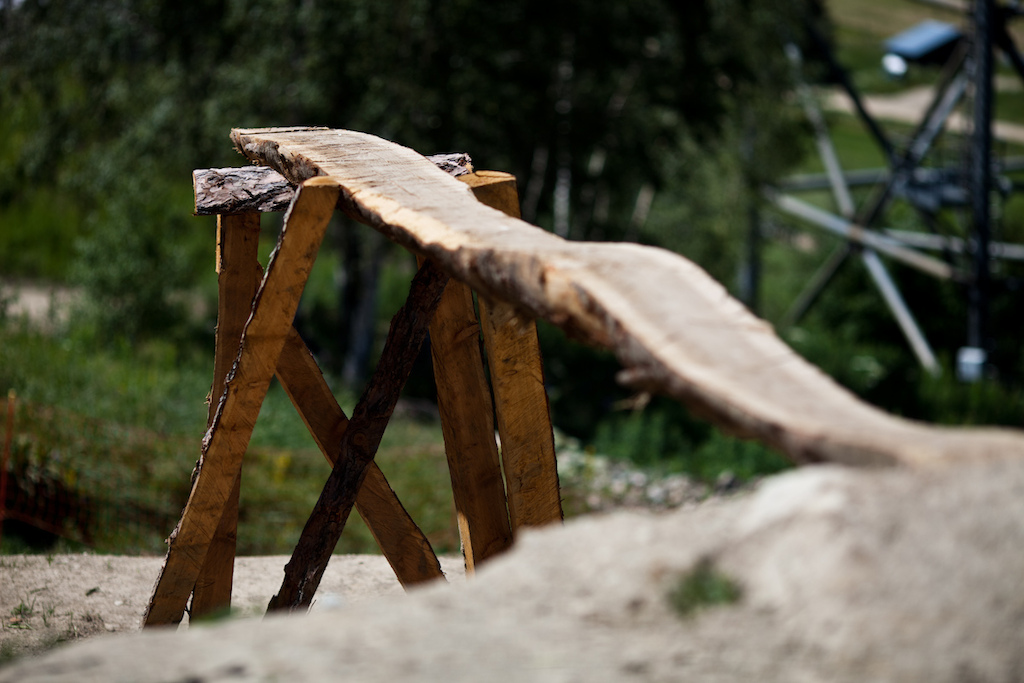 The iXS Slopestyle course at Crankworx Les deux Alpes in France.