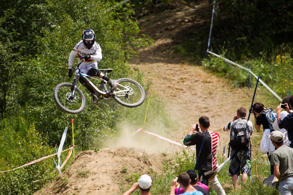 here danny hart entertaining the crowd with a signature whip