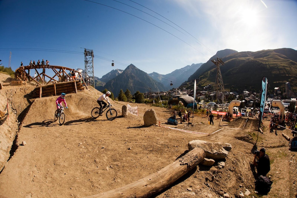 the upper part of the course before the road gap
