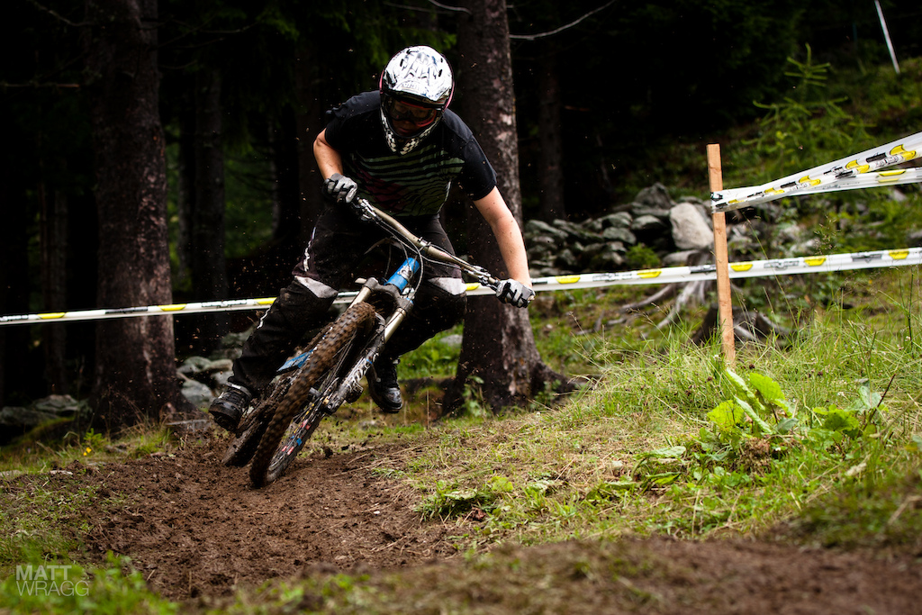 Mark Scott pinning it in the slick mud.