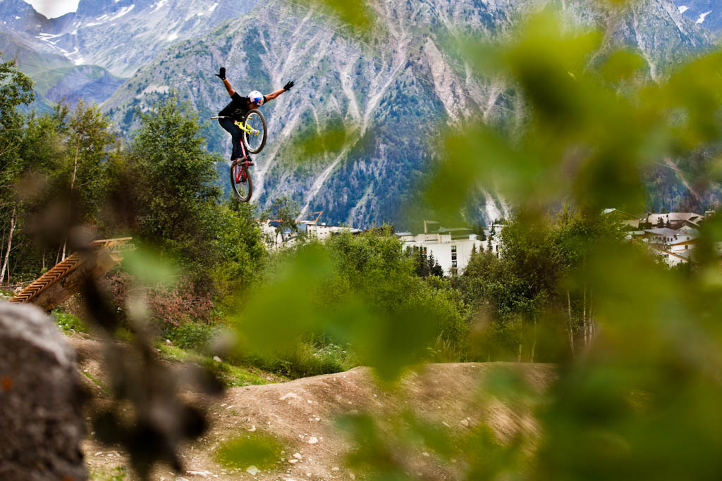 Yannick tucking off the boner log. He wanted to make the Canadians feel more at home. No doubt Darren Berrecloth would have been stoked about it