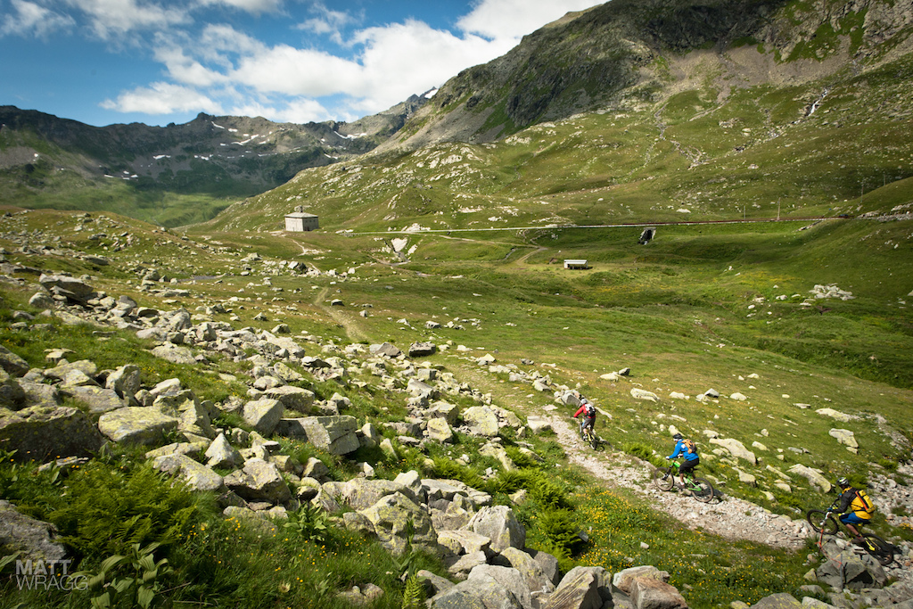 Into the trail.
