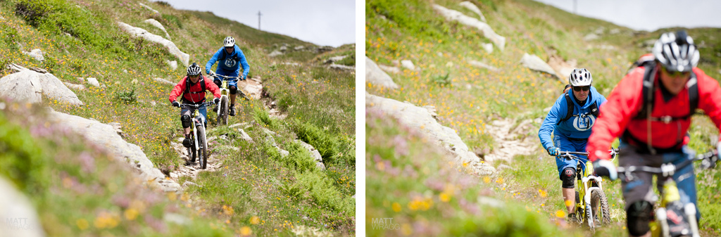 Having fun on the singletrack.