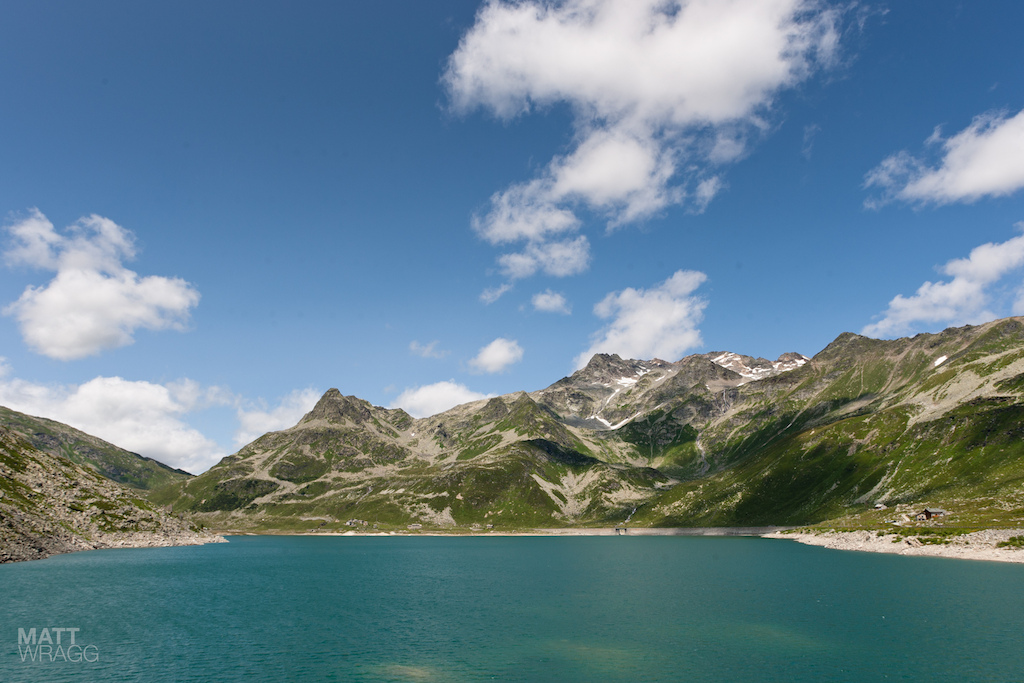 The reservoir at the top.
