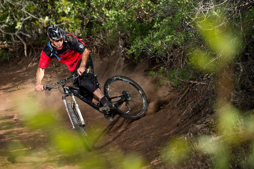 Eric Porter sliding around on his Diamondback Sortie 29 r on his home trails