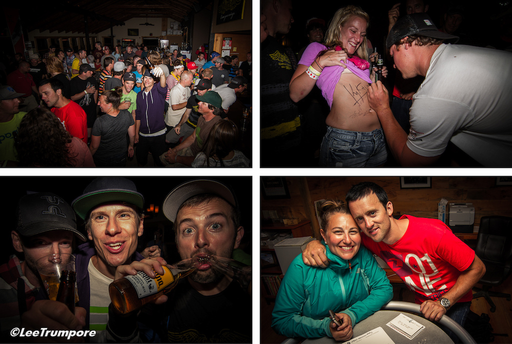 Work is done time to party. Kyle Strait knows how to keep the fans happy. Your media crew for the weekend Pinkbike Vital and Lucent Productions with some well deserved beers . Kara and Aaron Chase high-five to both f them for all the work they put into this event. Cheers 