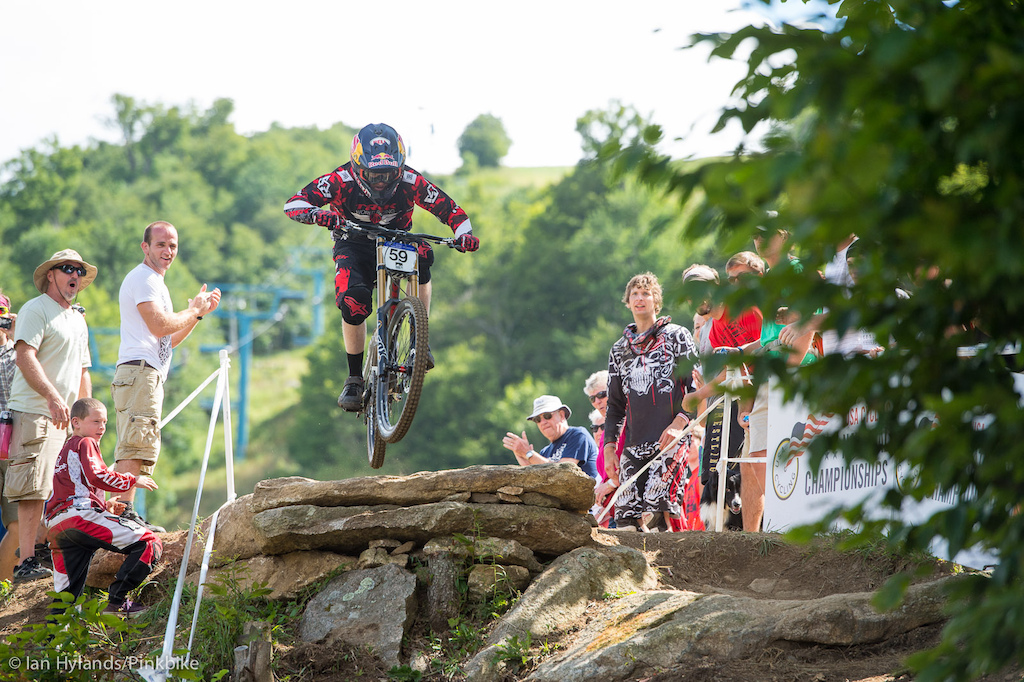 Aaron Gwin winning the USA Cycling National DH Championships.