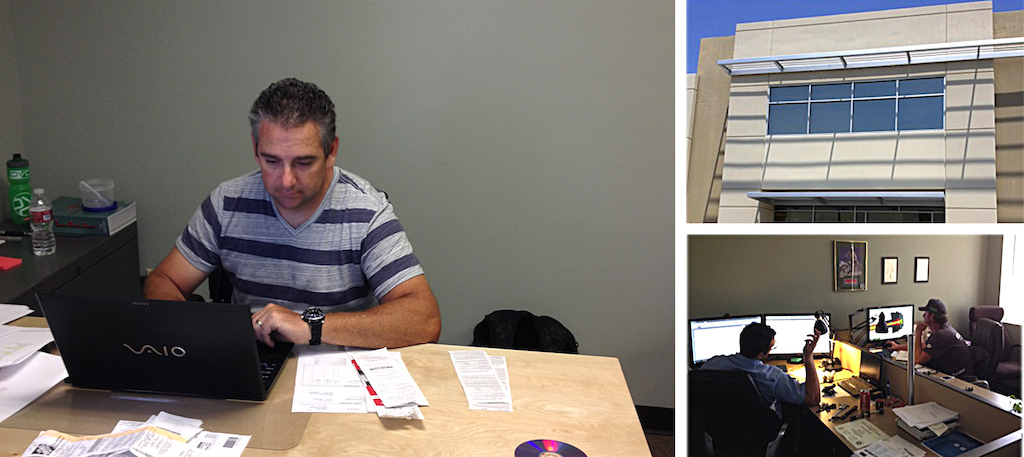 Getting work done in the new space.