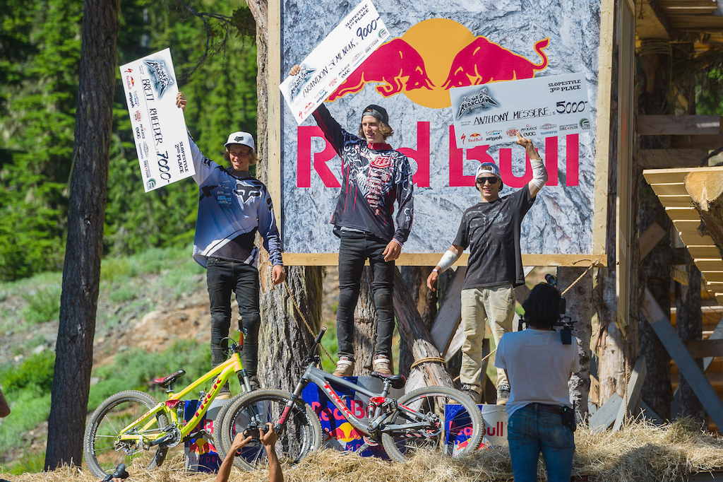 Bearclaw Invitational Podium 1st Brandon Semenuk 2nd Brett Rheeder 3rd Anthony Messere