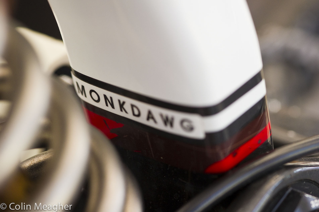 Monkdawg Certified. Only one bike on this track gets this decal.