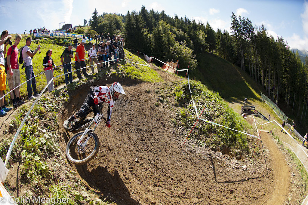 Miller time Miranda Miller dropping in to do some berm smashing.