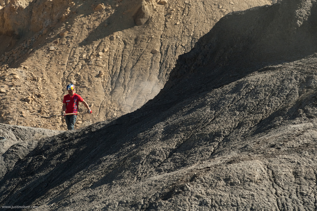 Building a lip in the middle of the Utah desert is no easy task. Once you break through the hard top layer of dirt you get nothing but powdery dust or crumbly gravel like clay. It takes a lot of time a lot of water and a lot of dedication to get anything done out here.