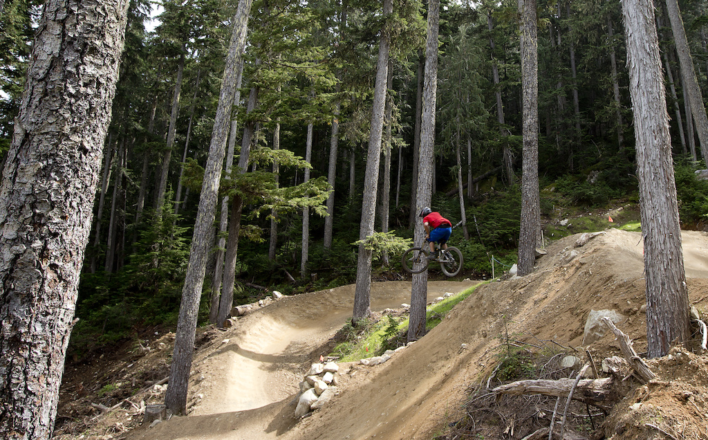 Mountain bike rider Dylan Sherrard is seen in the Whistler Bike Park in Whistler B.C. Monday August 13 2012. THE CANADIAN PRESS Jonathan Hayward